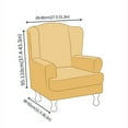 thumbnail image 2 of Chair Covers Slipcovers Stretch Wing Chair Covers Slipcovers Wingback Sofa Covers Armchair Covers Furniture Protector For Wingback Chair, 2 of 5