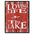 thumbnail image 1 of Loving Life The Lake Quote Saying Canvas Print Picture Frame Home Decor Wall Art Gift Ideas, 1 of 2