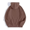 thumbnail image 5 of Bibifish Womens Hoodies With Big Flat Pocket Long Sleeve Drawstring Hooded sweatshirts Soft Solid Color Ladies Pullover Tops With Pocket, 5 of 6