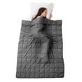thumbnail image 2 of Quilted Microfiber 41"x60" Weighted 7lb Blanket, Charcoal by Blue Nile Mills, 2 of 10