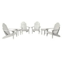 Highwood 6-pc Classic Westport Adirondack Set with 4 Classic Westport Adirondack Chairs and 2 Classic Wesport Side Tables - Outdoor, Eco-friendly, Synthetic Wood