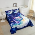 thumbnail image 4 of Erosebridal Cartoon Axolotl Comforter Kawaii Axolotl Comforter Set Galaxy Outer Space Bedding Set Full Size Adults Cute Salamander Astronaut Purple Duvet Set Ultra Soft Room Decor Quilt Set, 4 of 7