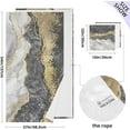 thumbnail image 3 of Gold Black Marble Cotton Towel Set 2 Piece, 1 Bath Towels 1 Washcloth, Soft Fast Dry Super Absorbent Face Hand Towel for Bathroom Hotel Gym Spa and Beach, 3 of 7