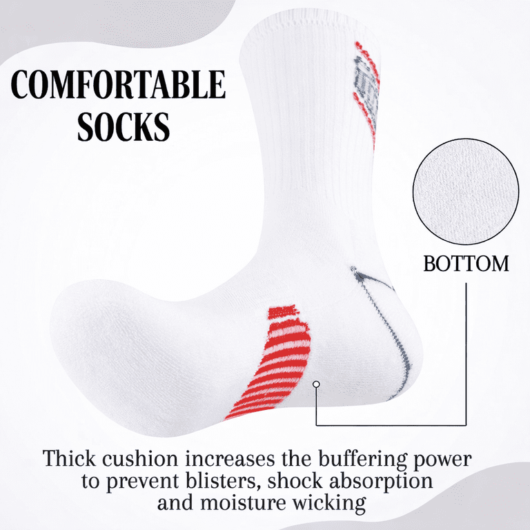 Cooplus Men's Crew Athletic Socks, 6-Pack photo 8