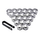 thumbnail image 5 of 20 piezas de cubiertas para tuercas de rueda de coche, protectores de tornillos de cubo de coche Plata 17mm, 5 of 9