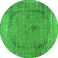 thumbnail image 1 of Ahgly Company Indoor Round Abstract Green Contemporary Area Rugs, 3' Round, 1 of 1