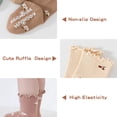 thumbnail image 4 of Baby Toddler Socks Ruffled Edge Non Slip Anti Skid Infant Girl Cotton Socks with Little Flower-5 Pairs,3T-5T, 4 of 6