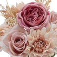thumbnail image 2 of Mainstays 18 in Artificial Rose & Peony Fall Bouquet, Pink & Cream, Indoor Use, 2 of 8