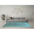 thumbnail image 3 of Ahgly Company Indoor Rectangle Oriental Light Blue Traditional Area Rugs, 7' x 9', 3 of 4