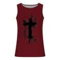 thumbnail image 4 of YHAJDS Men's Religious Cross Tank Top Crew Neck Sleeveless Athletic Gym Summer Training Tee, 4 of 4