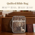 thumbnail image 7 of Xixirimido Bible Cover Case for Men Large Bible Cover with Handle Quilted Bible Carrying Case Bag Bible Study Supplies Accessories, Cross Lion Lamb, 7 of 7