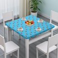 thumbnail image 3 of French Bulldog Square Fitted Tablecloth with Elastic Edge,Square Table Cover,Washable Elastic Table Cover for Home Kitchen Party Decor 34"x34", 3 of 6
