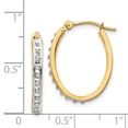 thumbnail image 4 of 14k Oval Hinged Hoop Earrings, 4 of 4