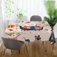 thumbnail image 3 of Yayeee Tablecloths 60" x 60" Rectangle Wrinkle Resistant Party Table Cover, Beige Christmas Santa, 3 of 8