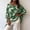 Green, variant on Womens Abstract Print Dolman Top - Loose Fit Boat Neck Tunic Blouse Green,Size S