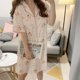 thumbnail image 2 of Camisones de satén de imitación para mujer, ropa de dormir con estampado de conejo, cartón y melocotón, falda de noche de verano, 2024, 2 of 5