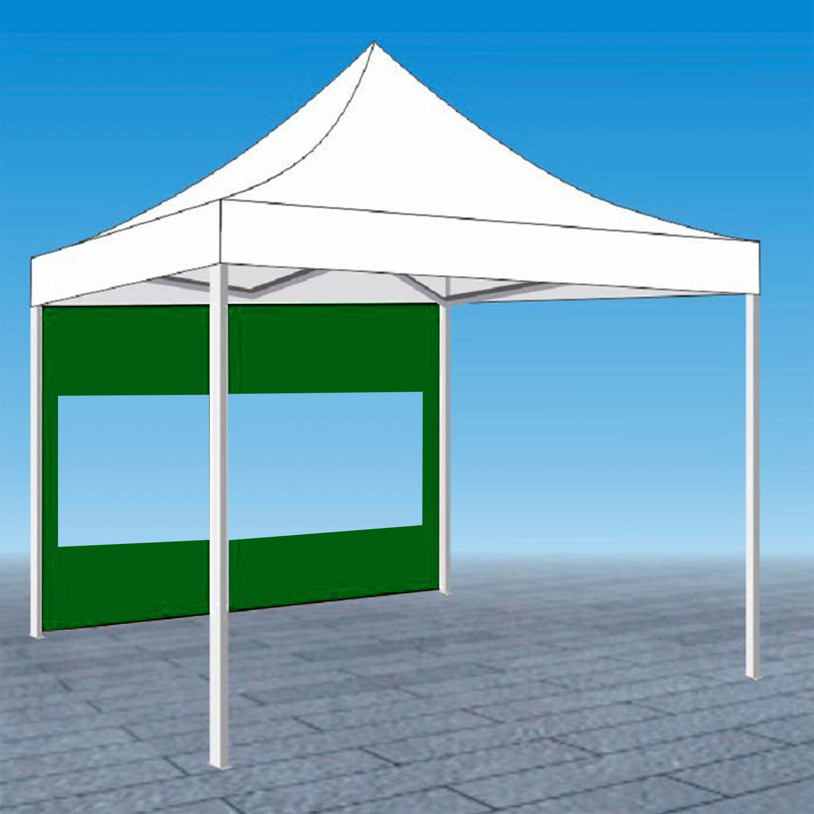 BGZLEU Green Canopy Tent,Translucent Tent,Portable Pop Up Outdoor Gazebo with 1 Sidewall,UV ProtectionTent,Come with Carry Bag - Blue