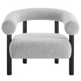 thumbnail image 5 of Armchair Accent Chair, Light Grey Gray, Fabric, Living Kitchen Cafe Bistro Hospitality Restaurant, Modern Contemporary HB36295, 5 of 9