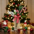 thumbnail image 2 of JeashCHAT Artificial Berry Picks, Christmas Pine Picks with Red Berries Pine Cones Candy Cane, Christmas Tree Decorations Holiday Floral Picks for Vase Flower Arrangements, 2 of 6