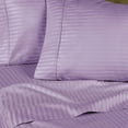 thumbnail image 3 of BNM 300 Thread Count Egyptian Cotton Stripe Sheet Set, Split King, Lavender, 3 of 9
