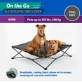thumbnail image 4 of Coolaroo On the Go Elevated Pet Bed Replacement Cover, King, Steel Gray, 4 of 5