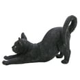 thumbnail image 1 of Garden Decor Animal Statue Black Cat Stretching, 1 of 1