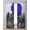 Blue, variant on Purple Rose Sheer Curtains 39 Inch Length 2 Panels Set for Living Room/Bedroom, Raindrops Floral Butterfly Abstract Grey Art Kitchen Curtains Grommet Semi-Sheer Curtains Window Treatments 27.5"x39"x2