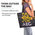 thumbnail image 3 of ZICANCN Canvas Tote Bag Aesthetic - Back to School Abc Grocery Bags Reusable Shopping Bags with Handles Durable Foldable Washable for Women Men, 3 of 8