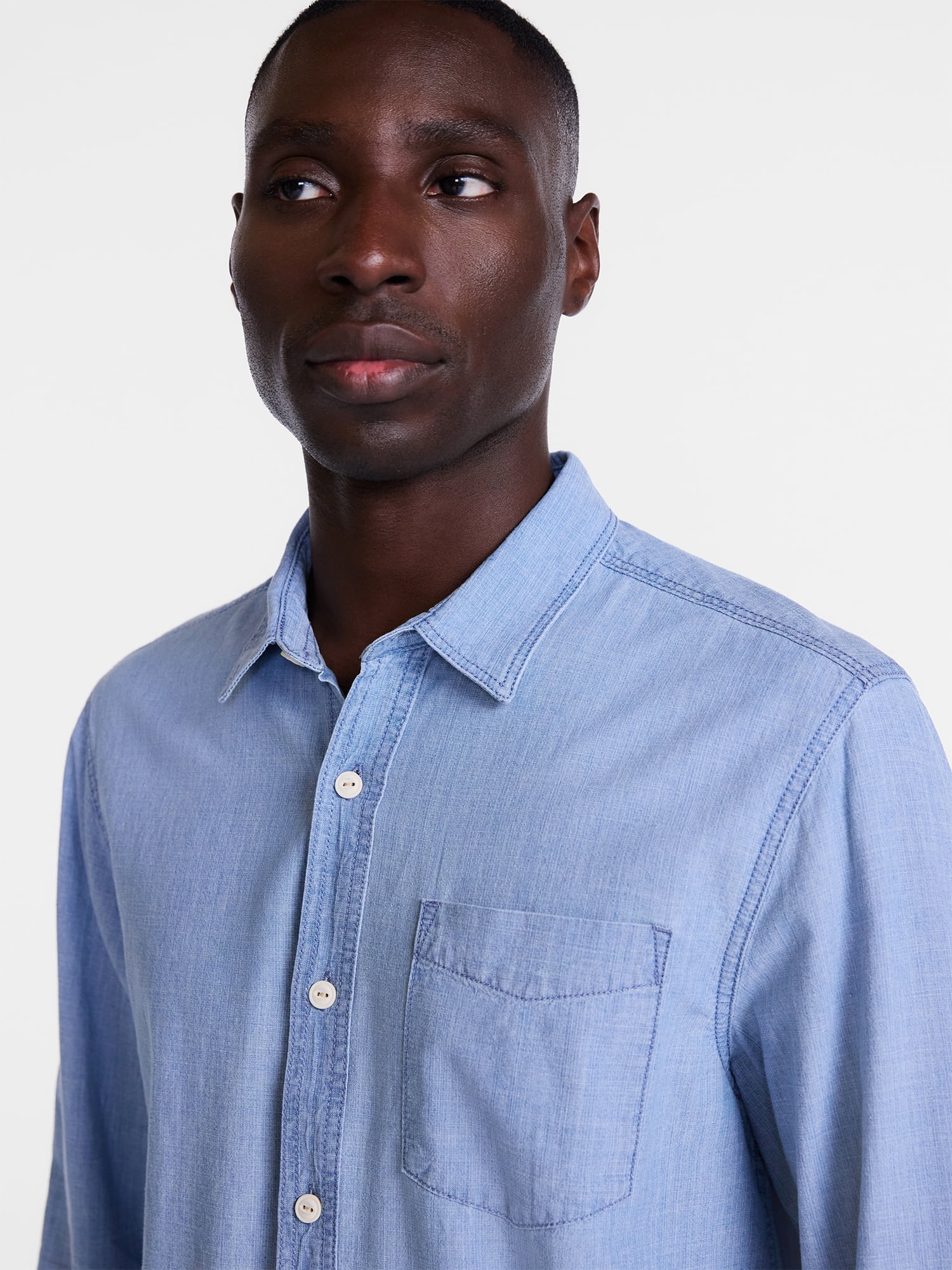 George Men's Poplin Shirt with Long Sleeves, Sizes S-3XL, LT-4XLT, 2XB-6XB