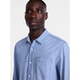 thumbnail image 4 of George Men's Poplin Shirt with Long Sleeves, Sizes S-3XL, LT-4XLT, 2XB-6XB, 4 of 5