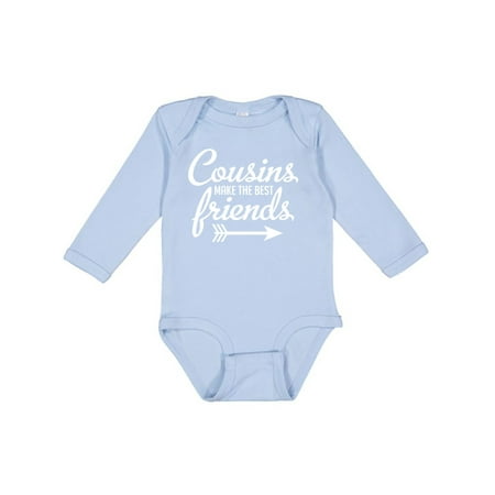 

Inktastic Cousins Make the Best Friends with Arrow Gift Baby Boy or Baby Girl Long Sleeve Bodysuit