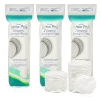 3 Packs 300 Sheets Premium Cotton Rounds for Face Facial Lip & Eye Makeup Remover Pads, Hypoallergenic, Lint-Free | 100% Pure Cotton Pads for Face Cleasing, Applying Facial Toner