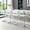 Light Gray-Silver, variant on Sweiko Swivel PU Leather Bar Stools, 4pcs Adjustable Bar Chairs, Modern Upholstered Kitchen Counter Height Barstools, Silver Metal Leg Bar Stools with Backres, White