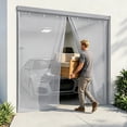 thumbnail image 4 of Garage Screen Doors Hands Mesh Fiberglass Screen Curtain with Closure for Home Outdoor Porch Reinforced Garage Net Cover Easy Assembly, 4 of 8