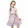 thumbnail image 4 of Otqutp Toddler Cute Sundress Beach Dress Summer Sleeveless Floral Prints Princess Dress Chiffon Dress Fashion Sundress, 4 of 6
