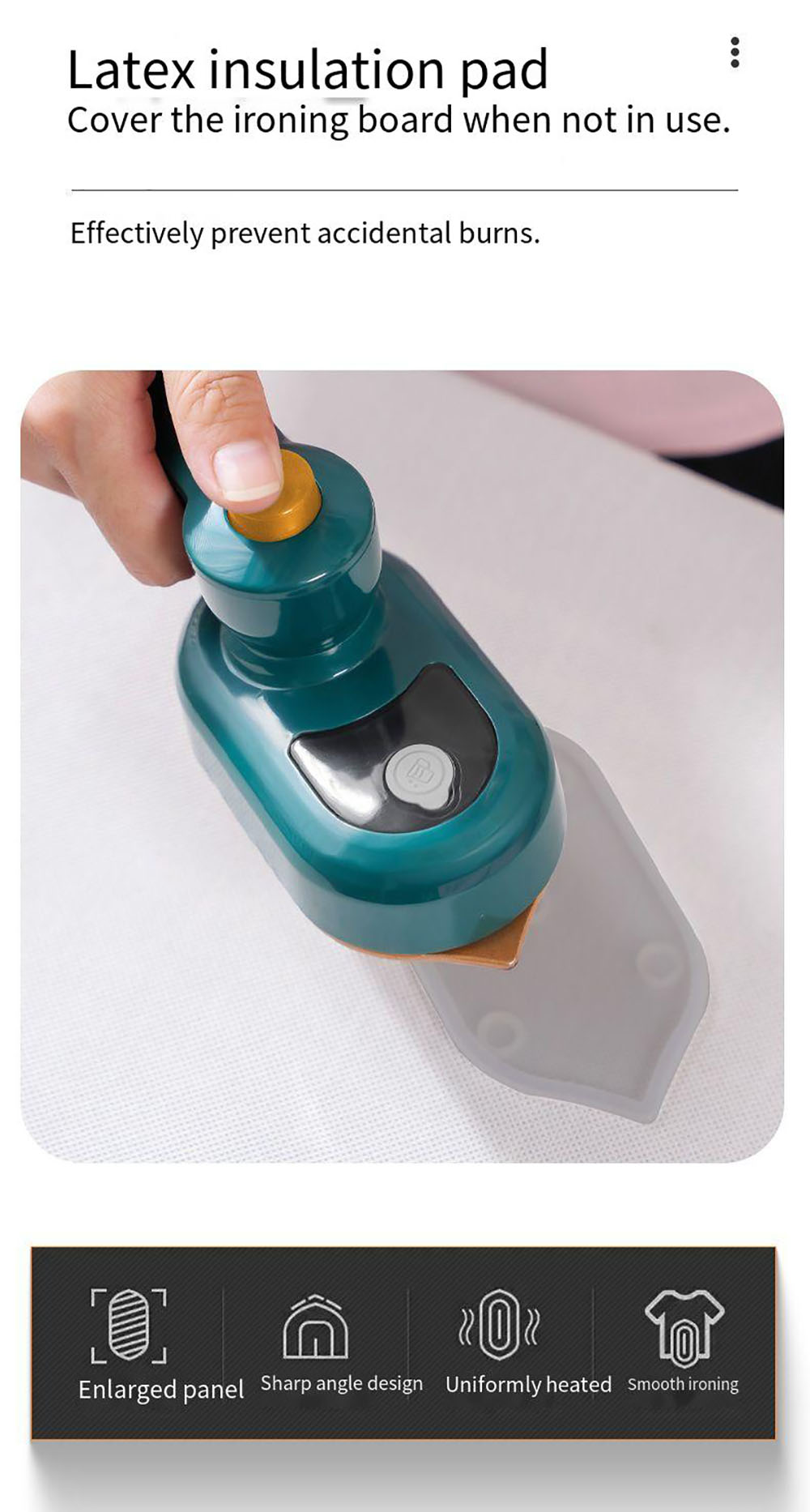 Folding mini electric iron, small household handheld ironing machine, small vertical hanging ironing machine