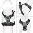 thumbnail image 2 of Arnés para perros PHOEPET, chaleco reflectante con clip frontal, talla M, gris, 2 of 6