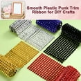 thumbnail image 5 of Uxcell 1 Yard Sew Stitch on Spikes Stud Cone 12Rows Plastic Black Spike Rivet for DIY Crafts, Clothing, Bags, 5 of 6
