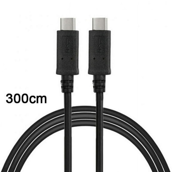 CY 10Gbps Reversible USB 3.1 Type-C Male to USB-C Male Data Cable for Laptop Tablet Phone 3m
