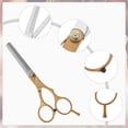 thumbnail image 3 of Unique Bargains 1 Pc Portable Tooth Shears Hair Cutting Scissors for Hair Styling Gold Tone Silver Tone, 3 of 6
