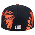 thumbnail image 4 of Men's New Era Navy/Orange Houston Astros Retro Pattern 59FIFTY Fitted Hat, 4 of 6