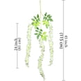 thumbnail image 2 of Bueautybox 12/6/1 PCS Wisteria Artificial Flower 45 inch Bushy Silk Vine Ratta Hanging Garland Hanging for Wedding Party Garden Outdoor Greenery Office Wall Decoration, 2 of 7