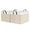 Brown and White1, variant on Storage Bins, Shelves Baskets for Organizing, Large Fabric Closet Organizers with Handles, Metal Frame, Natural Color, 2-Pack