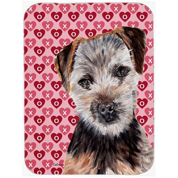 Norfolk Terrier Puppy Hearts And Love Mouse Pad, Hot Pad Or Trivet, 7.75 x 9.25 In.