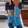 thumbnail image 2 of IROINNID Women's Long Sleeve Sweatshirt Round Neck Mid-Length Print Leisure Full Sleeve Tops Shirts Pullover Sweatshirt, Light Blue, 2 of 5
