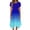 A110 Blue, variant on Women's Casual Ombre Midi A-Line Swing Dress Round Neck Petal Short Sleeve Handkerchief Irregular Hem with Pockets Gradient Print Daily Vacation