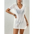 thumbnail image 4 of Bsubseach Crochet Swimsuit Cover Up for Women Hollow Out Short Dress Summer Casual Beachwear, 4 of 6