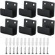 thumbnail image 1 of Ganchos de alta resistencia de 6 piezas Ganchos de pared de azulejo de acero inoxidable Soporte de dispositivo de metal Soporte de esquina en forma de U (negro) Banban, 1 of 2