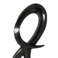 thumbnail image 4 of 22" x 62" Black Aluminum Metal Tall Looped Floor Abstract Sculpture with Black Marble Base, by DecMode, 4 of 14