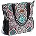 thumbnail image 3 of ESVAN Original Floral Water Resistant Large Tote Bag Shoulder Bag for Gym Beach Travel Daily Bags Upgraded ([R] Pattern), 3 of 4